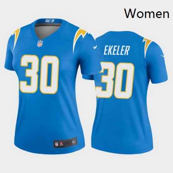 Women Nike Los Angels Chargers 30 Austin Ekeler powder blue Vapor Limited Jersey